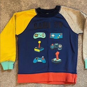 Hanna Andersson Game On Kids Raglan Sweatshirt - Multicolor